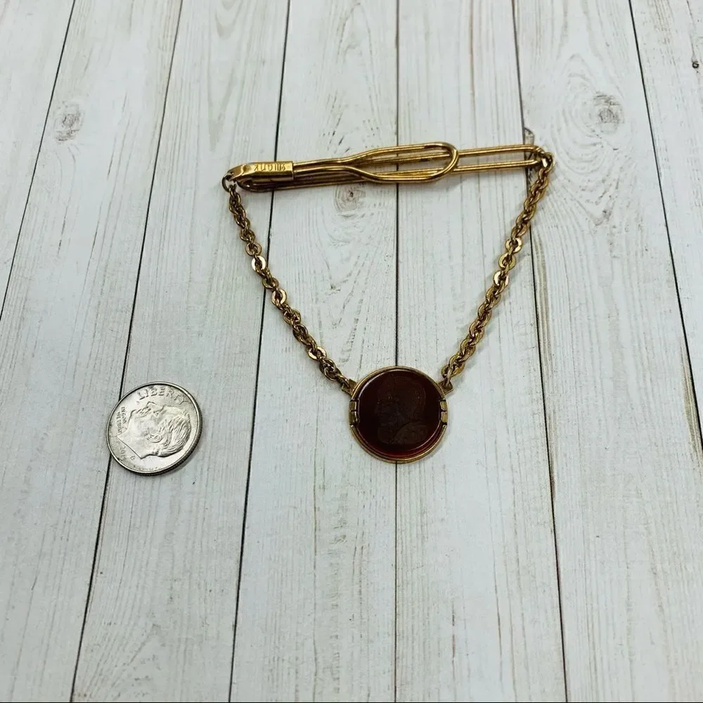 VTG Swank Etched Warrior Tie Bar‎
